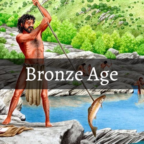 Illustration of the Bronze Age settlement above the valley.